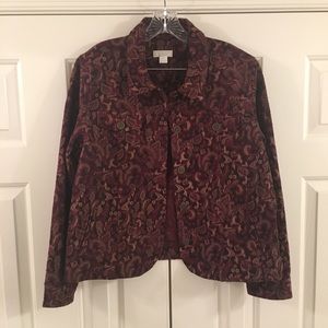 Christopher & Banks Floral Filigree Blazer
